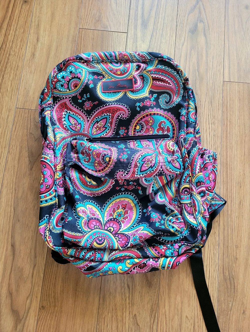 Vibrant Paisley Print Backpack - Bright Pink & Turquoise Vera Bradley